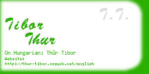 tibor thur business card